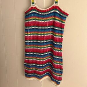 Multi colour, rainbow summer dress